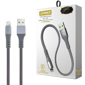 تصویر کابل تبدیل USB به USB-C اپی مکس مدل EC - 06 طول 0.3 متر Lightning power cable 30cm ec-06