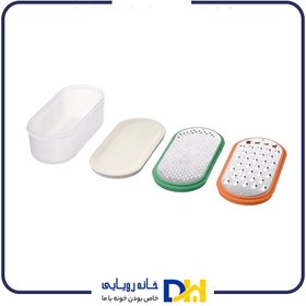 تصویر ست ظرف و رنده ایکیا مدل UPPFYLLD IKEA UPPFYLLD Grater with container, set of 4