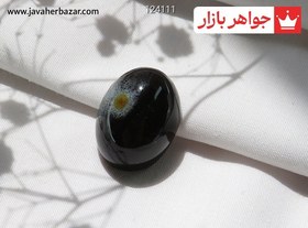 تصویر نگین عقیق سیاه باباقوری کد 124111 