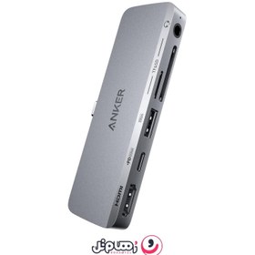 تصویر هاب 6 پورت انکر مدل Anker 541 USB-C Hub-A8363 Anker 541 USB-C Hub (6-in-1) A8363