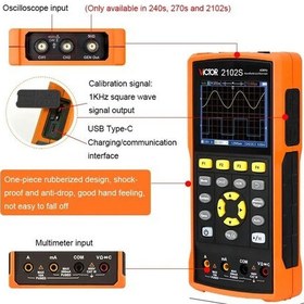 تصویر اسیلوسکوپ دستی ویکتور مدل VICTOR 2102S 