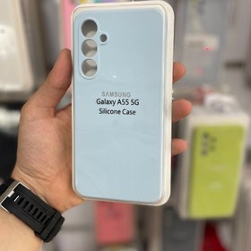 تصویر قاب سیلیکونی اورجینال پاک کنی سامسونگ a55 - سفید Samsung A55 silicon case