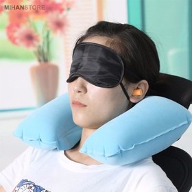 تصویر ست بالش بادی و چشم بند سفری 