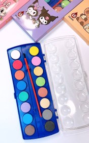 تصویر آبرنگ ۱۶ رنگ میکس ۲۰۳ 16-Color Watercolor Set Mix 203