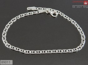 تصویر دستبند نقره T فیگارو مردانه ظریف - کد 89011 