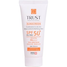 تصویر ضدآفتاب و ضدپیری پوست چرب و مختلط تراست TRUST spf50 