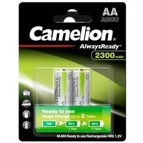تصویر باتری قلمی قابل شارژ کملیون مدل Always Ready بسته 2 عددی ا Camelion Always Ready AA Battery Pack of 2 Camelion Always Ready AA Battery Pack of 2