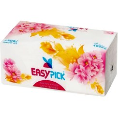 تصویر دستمال کاغذی " اقتصادی " ایزی پیک - ( بسته نایلونی ) سایز کوچک 20 * 19 سانتی متر ( 150 برگ دولا ) 