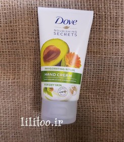 تصویر کرم مرطوب کننده دست داو حاوی روغن آووکادو مدل invigorating care حجم 75 میلی لیتر dove moisturizing hand cream containing avocado oil model invigorating care 75ml