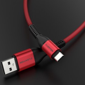 تصویر کابل USB به USB-C لنشن مدل ACT-27W ا Lention Fast Charger Cable USB to USB-C 2m 27W PD ACT-27W2M Lention Fast Charger Cable USB to USB-C 2m 27W PD ACT-27W2M