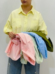 تصویر شومیز کوتاه باکسی سایز آزاد 