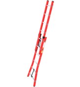 تصویر نردبان افرا ۱۴ پله آلومینیومی ۴ متری دو کشو 