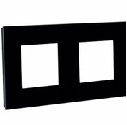 تصویر قاب دو خانه مشکی شیشه ای قاب دو خانه شیشه ای مشکی