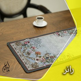 تصویر رانر مخمل لمینت دار لیزری ایران خاتون در ابعاد (۱۳۰ در ۴۰ ) کد ۴۸ 