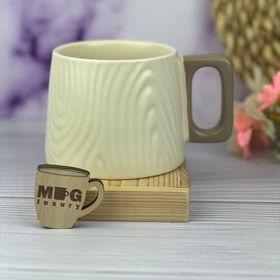 تصویر ماگ سرامیکی طرح چوب 