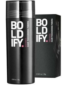 تصویر الیاف مو کاملاً پوشاننده ریزش مو رنگ قهوه‌ای روشن 28 گرم برند boldify Hair Fibers Completely Conceals Hair Loss Light Brown 28g