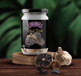 تصویر پک دو عددی سیر سیاه فراوری شده دکتر بیز وزن خالص ۱۷۵ گرم Dr Biz Black Garlic