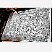 تصویر شابلون فرش ترکیبی بته جقه 