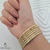 تصویر النگو طلا روس کلاسیک ترند زنانه - مدل۲سایز۱ 