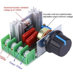 تصویر دیمر ۲ کیلو وات SCR ولتاژ ۲۲۰ ولت AC 