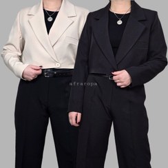 تصویر کراپ‌کت مشکی و کرم 