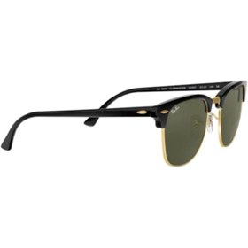 تصویر عینک آفتابی زنانه سیاه برند ray ban 3016 C.W0365 51-21 Unisex Clubmaster 3016 C.w0365 51-21