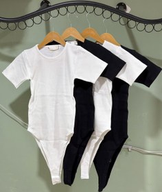 تصویر تیشرت بادی ساده - سفید 