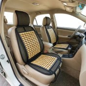 تصویر عرق گیر چوبی مهره ای صندلی خودرو جفت 