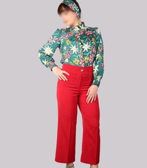 تصویر ست شومیز و شلوار مجلسی بهار 