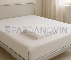 تصویر ملحفه دو نفره ساده یکبار مصرف هتلی بسته بندی | 1 تکه 