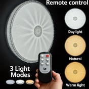 تصویر چراغ سقفی ریموت دار کد 806 سه حالته آلما 