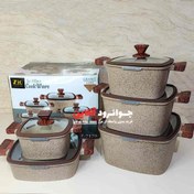 تصویر سرویس قابلمه گرانیتی زیو مدل 7170 ظرفیت ۱۰ پارچه 