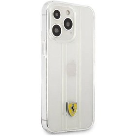 تصویر قاب آیفون 13 CG mobile بی رنگ و مات Ferrari PC/TPU Transparent Hard Case With 3D 