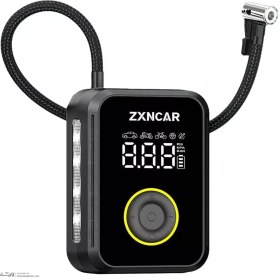 تصویر تلمبه پمپ باد شارژی پاوربانک دار قابل حمل کد ۲ 