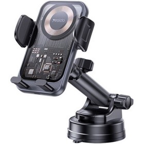 تصویر هولدر و شارژر وایرلس Yesido C307 15W Yesido C307 15W Wireless Car Phone Holder