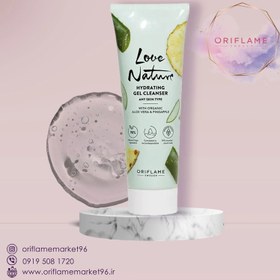 تصویر پاک کننده ژلی آبرسان با عصاره آلوئه ورا و آناناس Love Nature Hydrating Gel Cleanser with Organic Aloe Vera & Pineapple