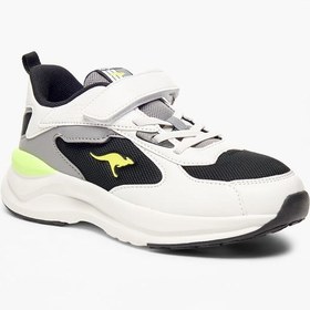 تصویر کفش ورزشی پسرانه با طراحی پنل و بند چسبی برند kangaroos Boys' Panelled Sports Shoes with Hook and Loop Closure