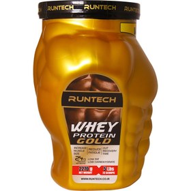 تصویر پودر پروتئین وی گلد 2270 گرم رانتك Runtech Whey Protein Gold Powder