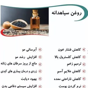 تصویر روغن سیاهدانه خوراکی ( دیابت-فشار خون -آسم-ناباروی سنگ کلیه و...) 