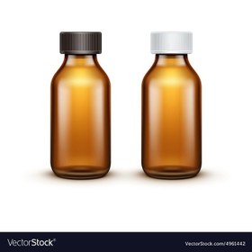 تصویر بطری شیشه ای دارویی 60 سی سی با درب فلزی MEDICENE GLASS BOTTLE 60 ML