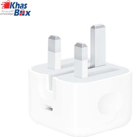 تصویر آداپتور شارژر اپل 3 شاخه 20 وات اصل Apple 3 Pin 20W Power Adapter ORG