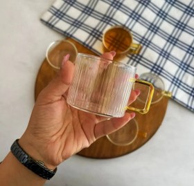 تصویر شات پیرکس دسته طلایی 