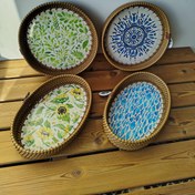 تصویر سینی حصیربافت - ابی اشکی 