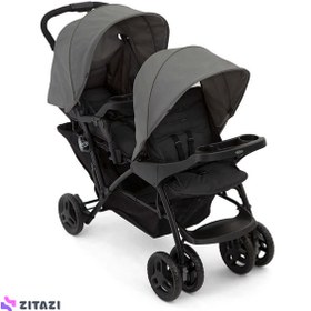 تصویر کالسکه دوقلو گراکو مدل Graco Stadium Duo Stroller - Black Grey