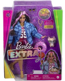 تصویر عروسک باربی اکسترا با پیراهن بسکتبال برند mattel Barbie Extra Doll Basketball Jersey