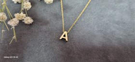 تصویر گردنبند استیل طلایی 