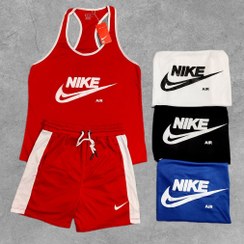 تصویر ست لباس ورزشی نایک رکابی و شلوارک 