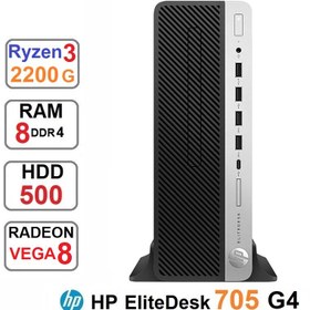 تصویر مینی کیس HP EliteDesk 705 G4 SFF RYZEN 3 2200G رم8 