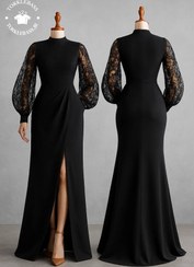 تصویر لباس مجلسی زنانه ماکسی بلند سایز آزاد 