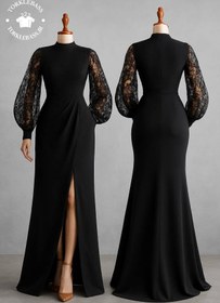 تصویر لباس مجلسی زنانه ماکسی بلند سایز آزاد 